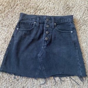 Madewell Black Denim Skirt (Size: 25)